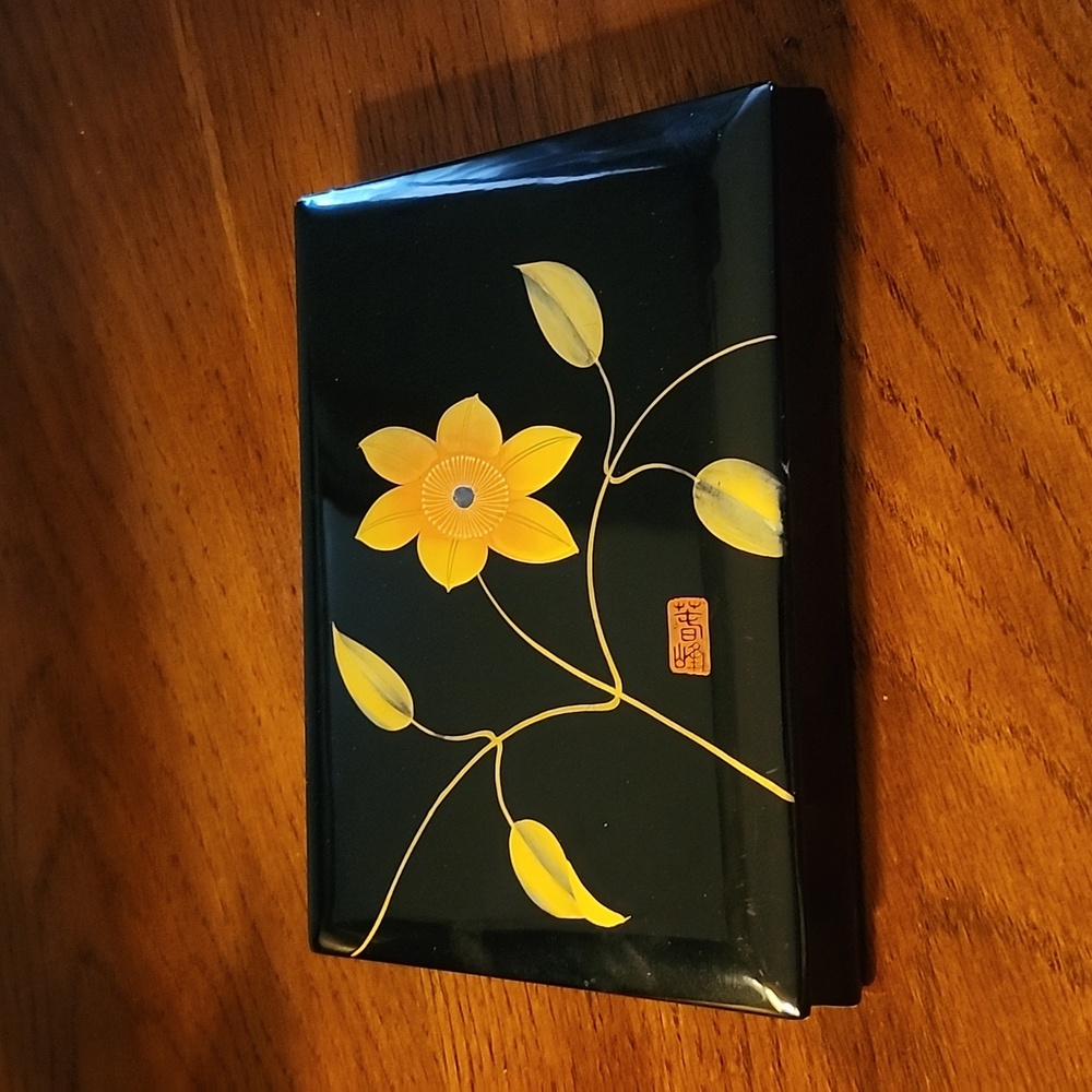 VTG JAPANESE AIZU-,NURI LACQUER FUMIBAKO BOX - Picture 13 of 13